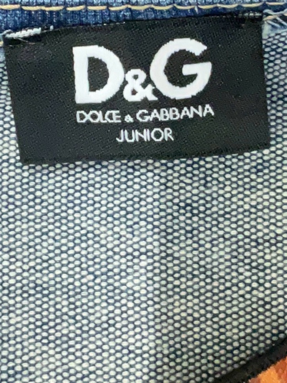 Dolce & Gabbana D&G Junior Leopard Print / Floral Denim Dress - Picture 3 of 3
